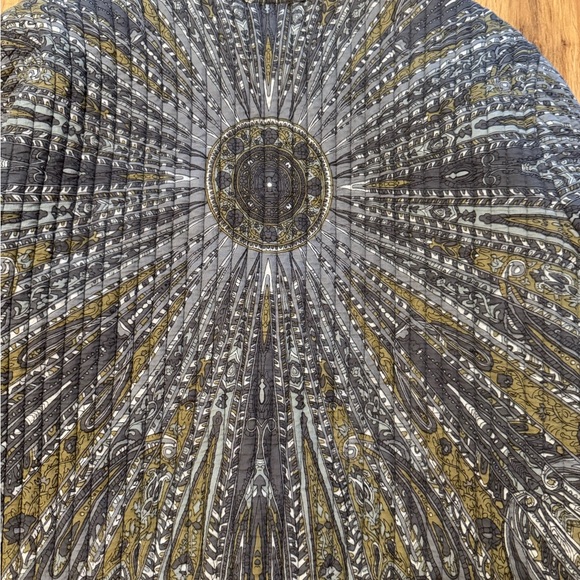 Blair Paisley Reversible Jacket Womens L Gray and Gold Quilted Coat - Picture 9 of 10